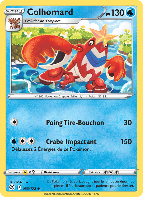 Colhomard 033 — Brilliant Stars (French Pokémon TCG card)