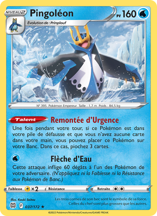 Pingoléon 037 — Brilliant Stars (French Pokémon TCG card)