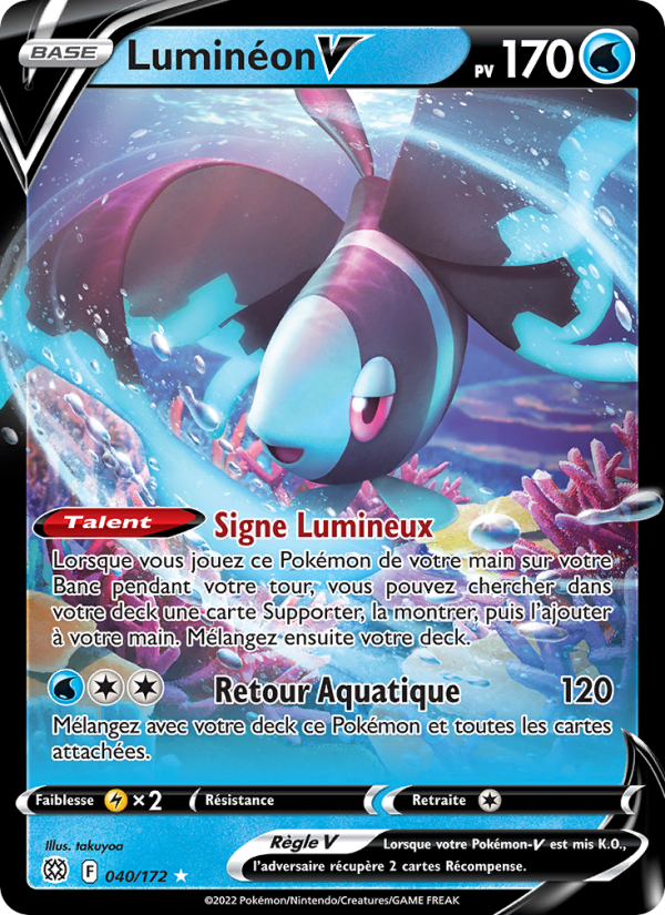 Luminéon V 040 — Brilliant Stars (French Pokémon TCG card)