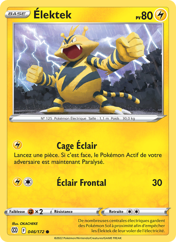 Élektek 046 — Brilliant Stars (French Pokémon TCG card)