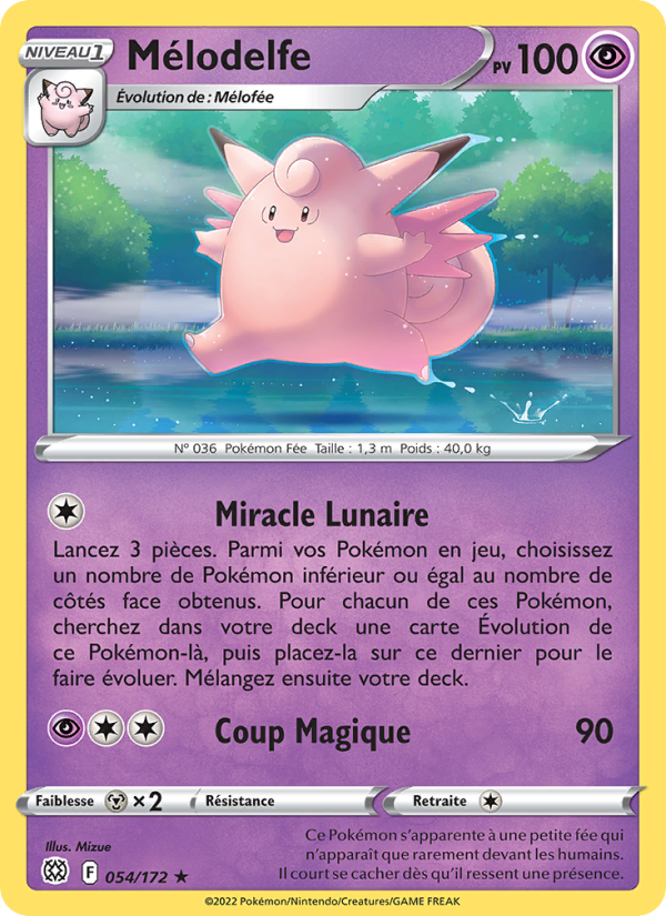 Mélodelfe 054 — Brilliant Stars (French Pokémon TCG card)
