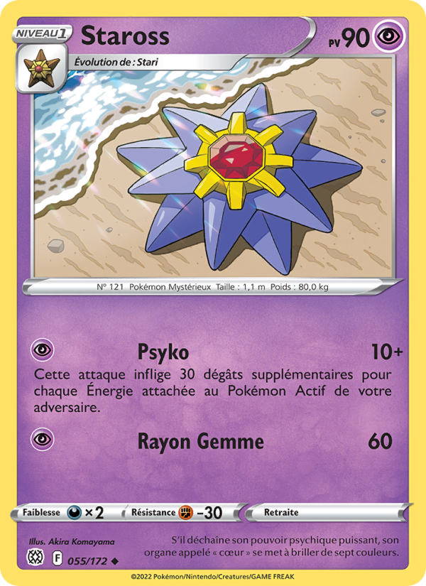 Staross 055 — Brilliant Stars (French Pokémon TCG card)