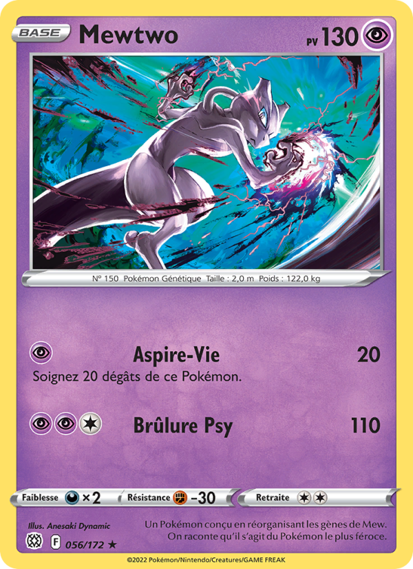 Mewtwo 056 — Brilliant Stars (French Pokémon TCG card)