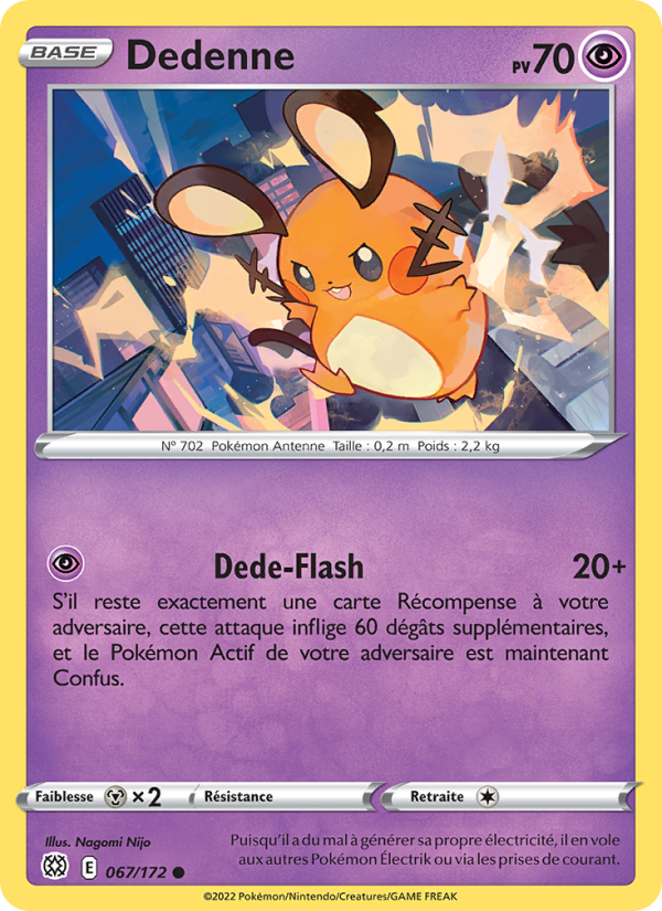 Dedenne 067 — Brilliant Stars (French Pokémon TCG card)