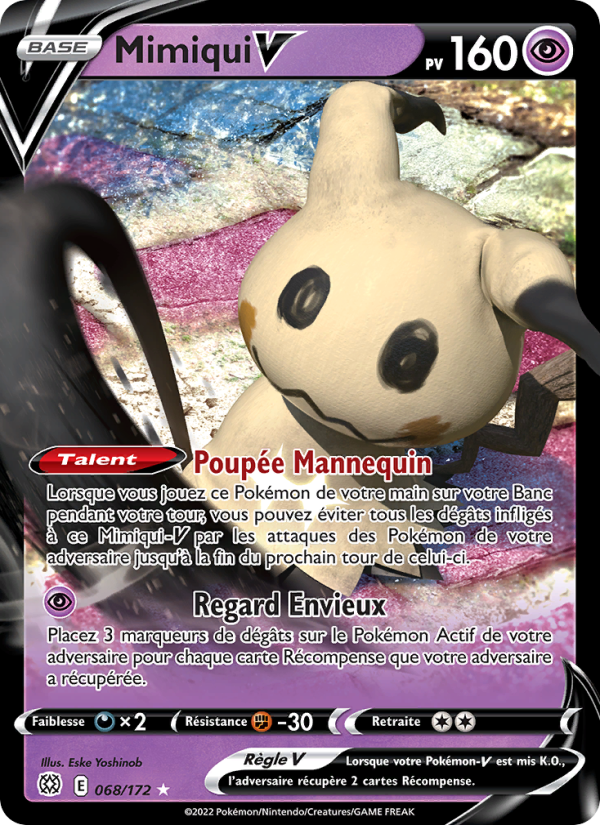 Mimiqui V 068 — Brilliant Stars (French Pokémon TCG card)