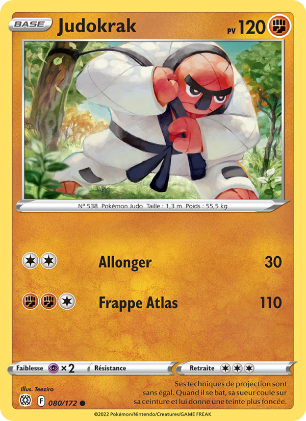 Judokrak 080 — Brilliant Stars (French Pokémon TCG card)
