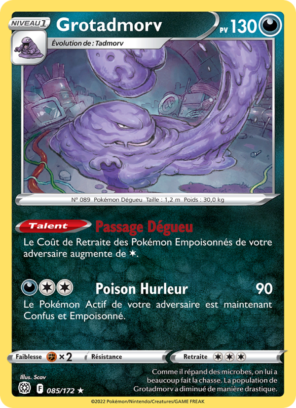 Grotadmorv 085 — Brilliant Stars (French Pokémon TCG card)