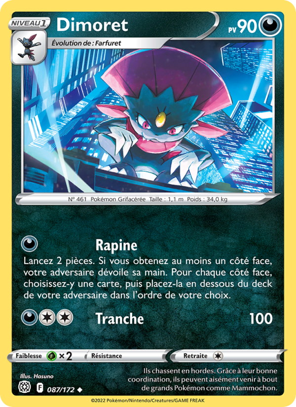 Dimoret 087 — Brilliant Stars (French Pokémon TCG card)