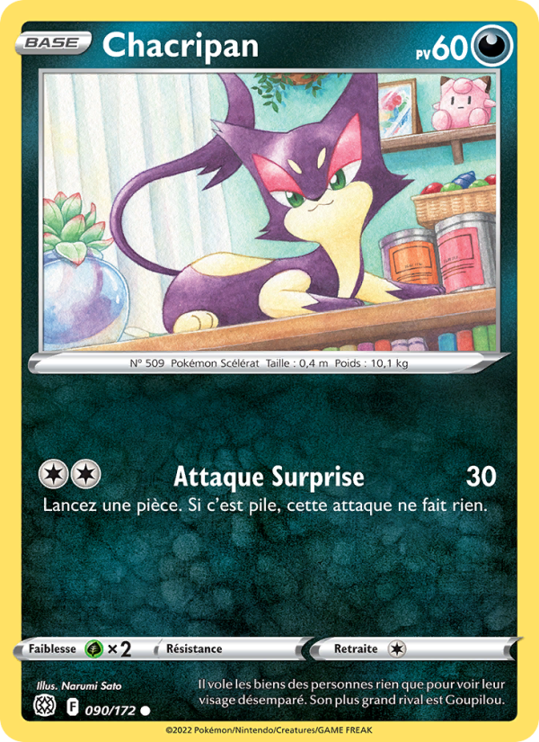 Chacripan 090 — Brilliant Stars (French Pokémon TCG card)