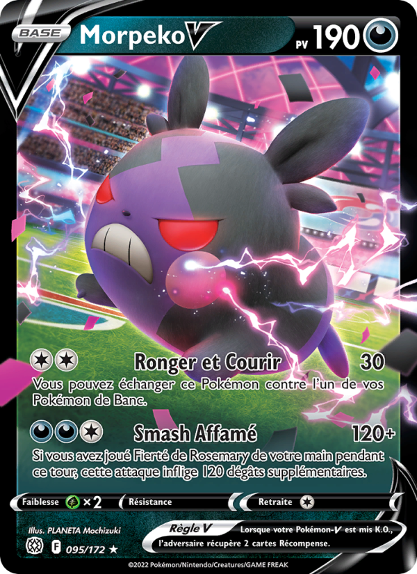 Morpeko V 095 — Brilliant Stars (French Pokémon TCG card)