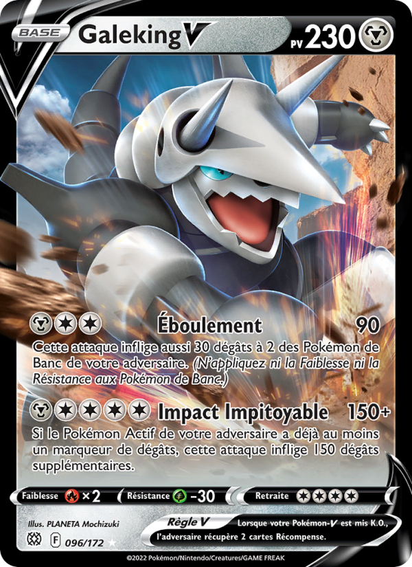 Galeking V 096 — Brilliant Stars (French Pokémon TCG card)