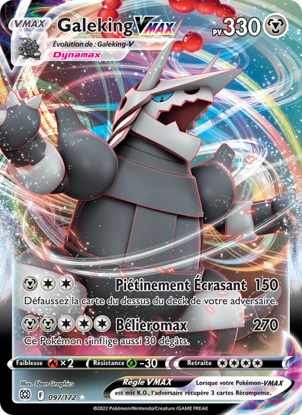 Galeking VMAX 097 — Brilliant Stars (French Pokémon TCG card)