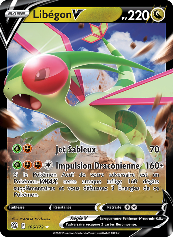 Libégon V 106 — Brilliant Stars (French Pokémon TCG card)