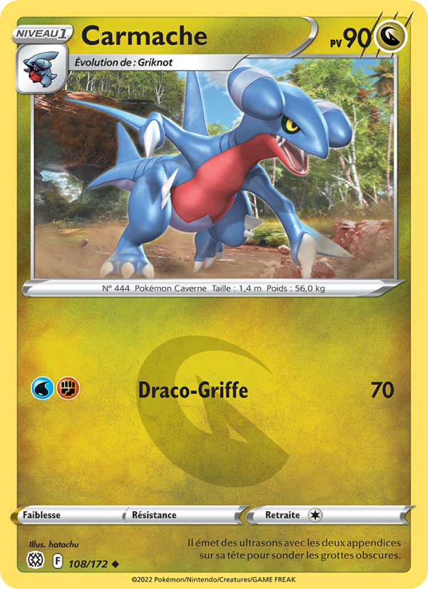 Carmache 108 — Brilliant Stars (French Pokémon TCG card)