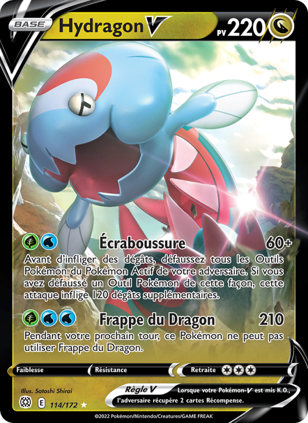 Hydragon V 114 — Brilliant Stars (French Pokémon TCG card)
