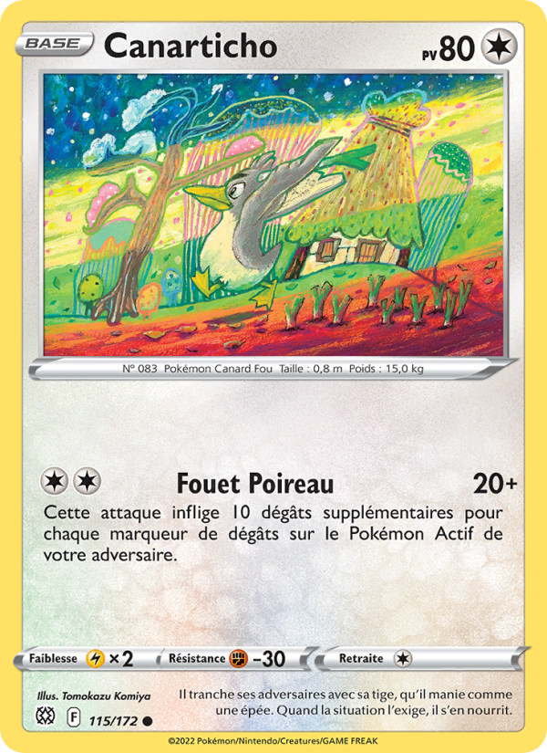 Canarticho 115 — Brilliant Stars (French Pokémon TCG card)