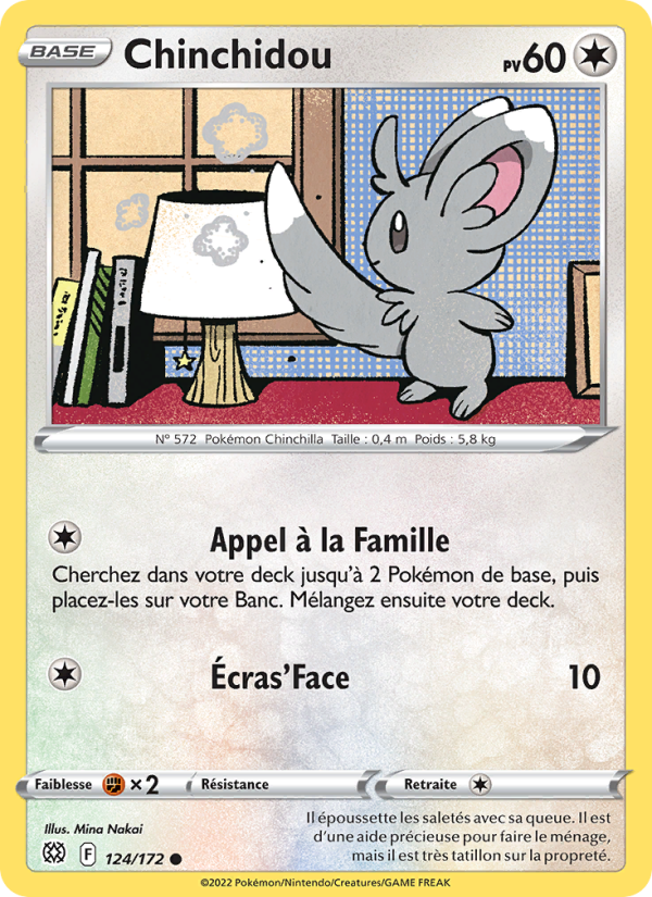 Chinchidou 124 — Brilliant Stars (French Pokémon TCG card)