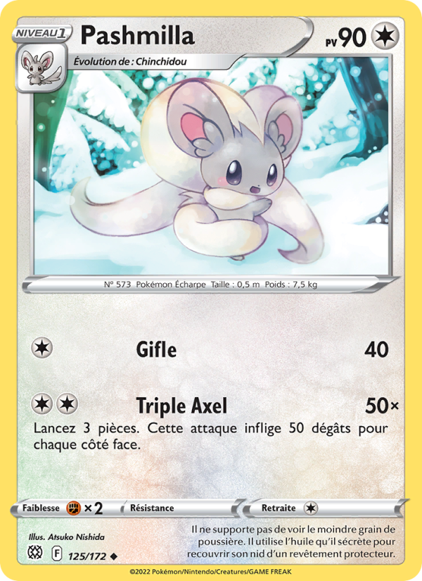 Pashmilla 125 — Brilliant Stars (French Pokémon TCG card)