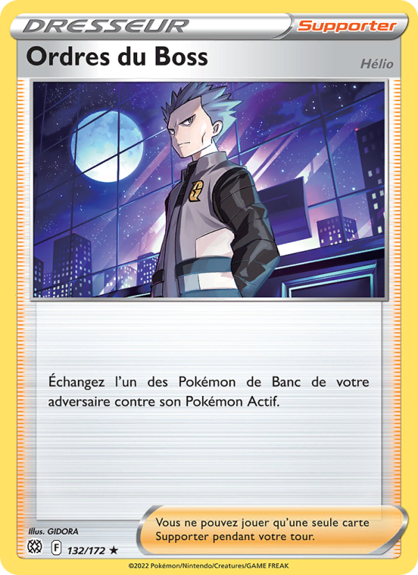 Ordres du Boss 132 — Brilliant Stars (French Pokémon TCG card)
