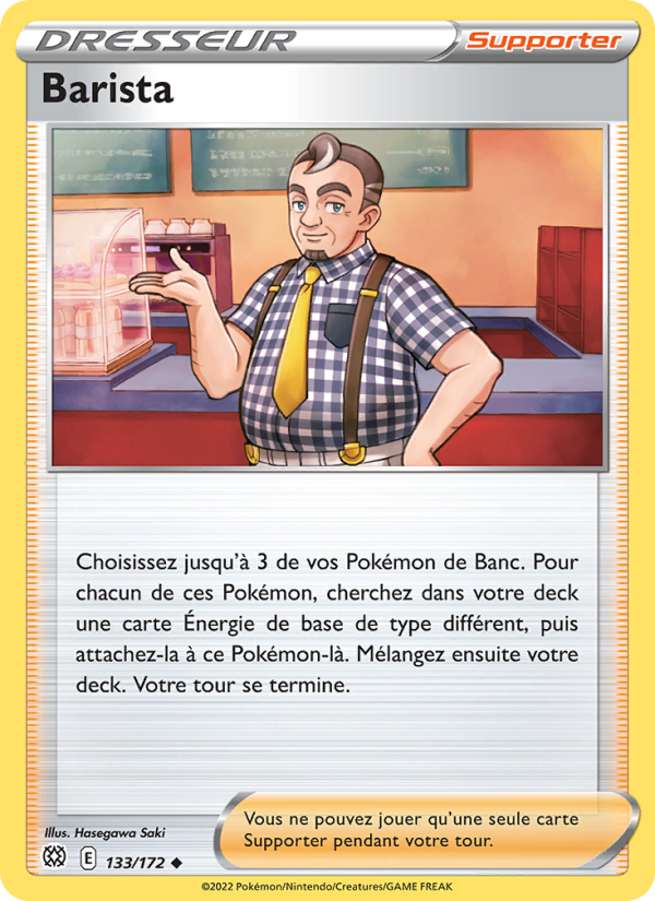 Barista 133 — Brilliant Stars (French Pokémon TCG card)