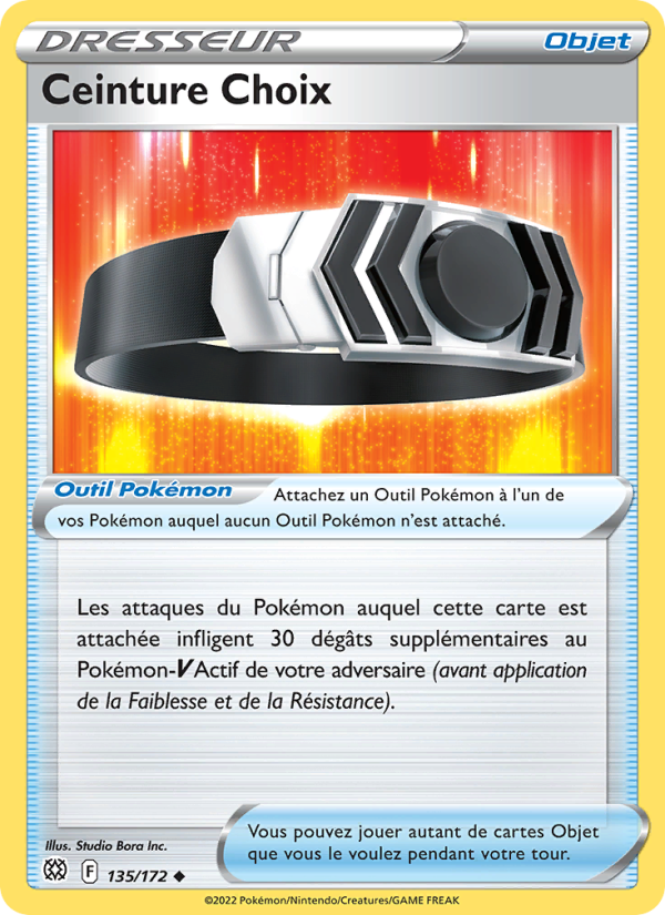 Ceinture Choix 135 — Brilliant Stars (French Pokémon TCG card)