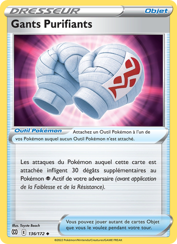 Gants Purifiants 136 — Brilliant Stars (French Pokémon TCG card)