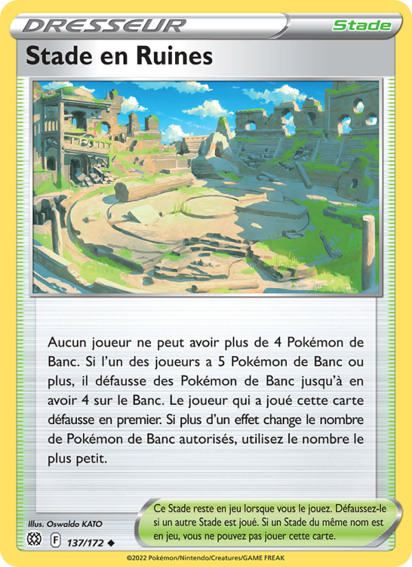 Stade en Ruines 137 — Brilliant Stars (French Pokémon TCG card)