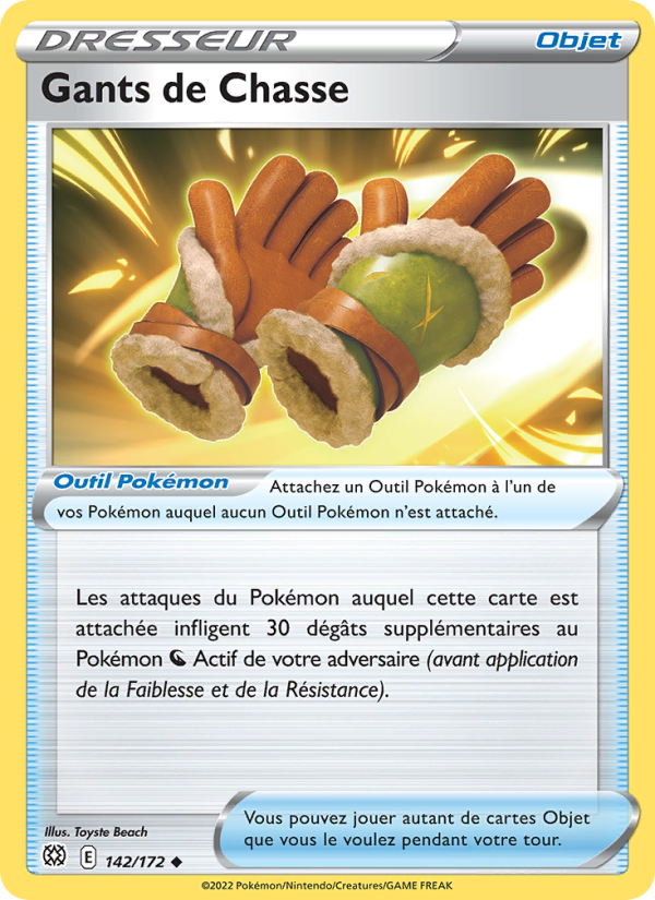 Gants de Chasse 142 — Brilliant Stars (French Pokémon TCG card)