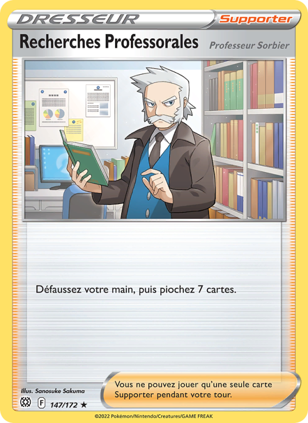 Recherches Professorales 147 — Brilliant Stars (French Pokémon TCG card)