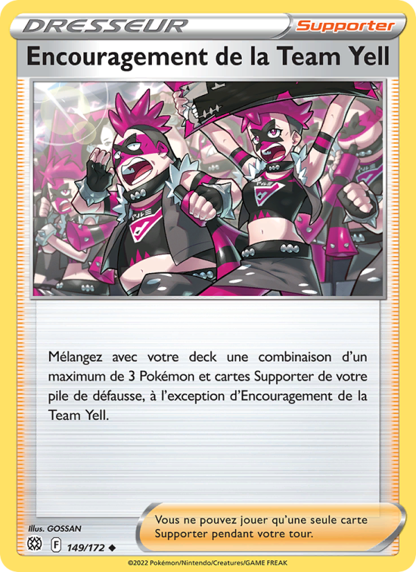 Encouragement de la Team Yell 149 — Brilliant Stars (French Pokémon TCG card)