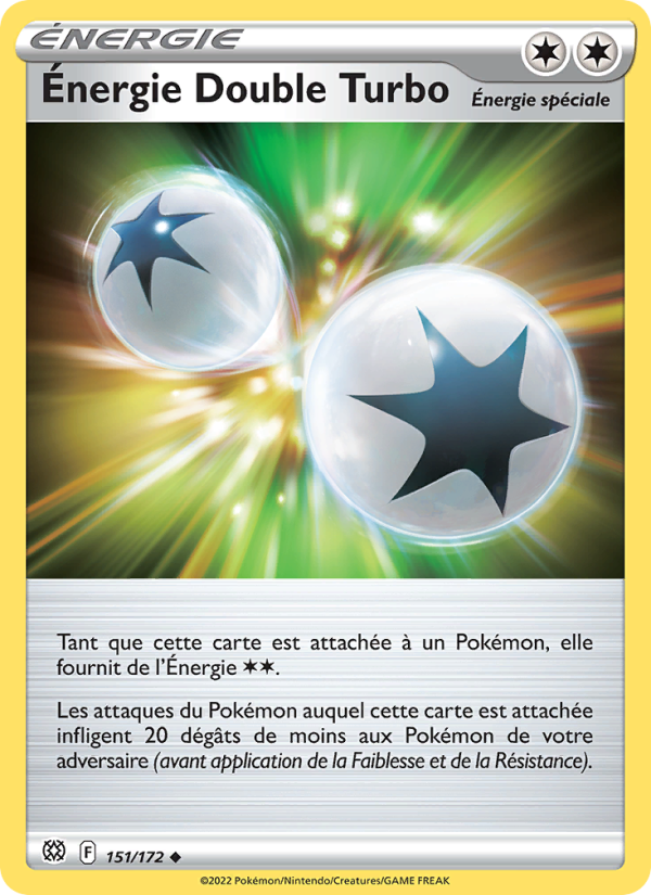 Énergie Double Turbo 151 — Brilliant Stars (French Pokémon TCG card)
