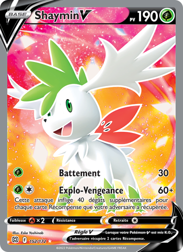 Shaymin V 152 — Brilliant Stars (French Pokémon TCG card)