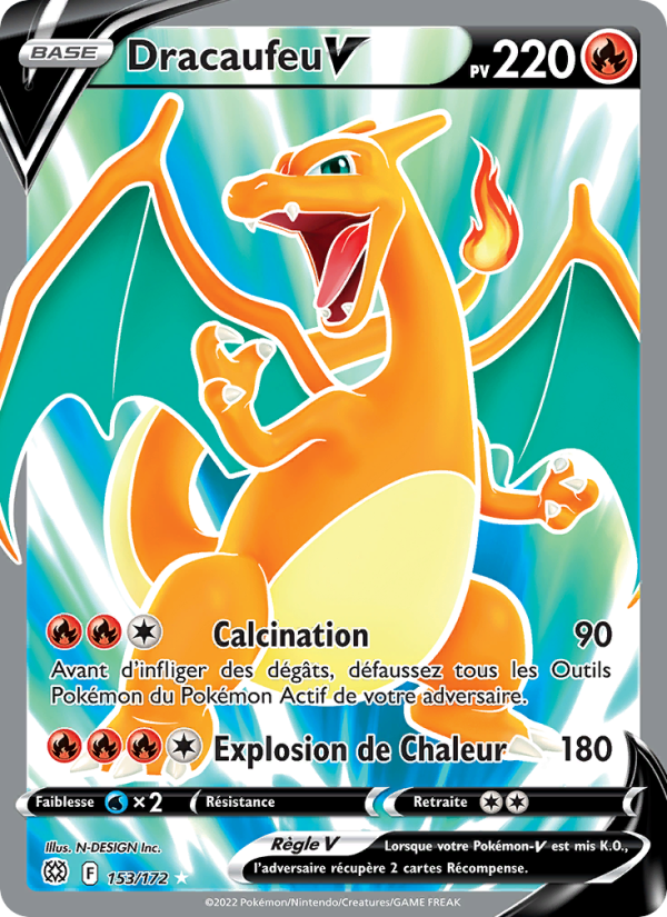 Dracaufeu V 153 — Brilliant Stars (French Pokémon TCG card)
