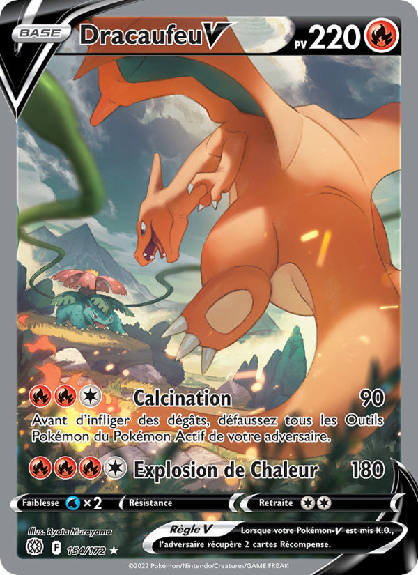 Dracaufeu V 154 — Brilliant Stars (French Pokémon TCG card)