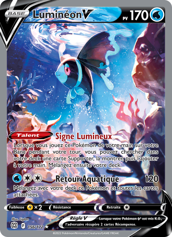 Luminéon V 156 — Brilliant Stars (French Pokémon TCG card)