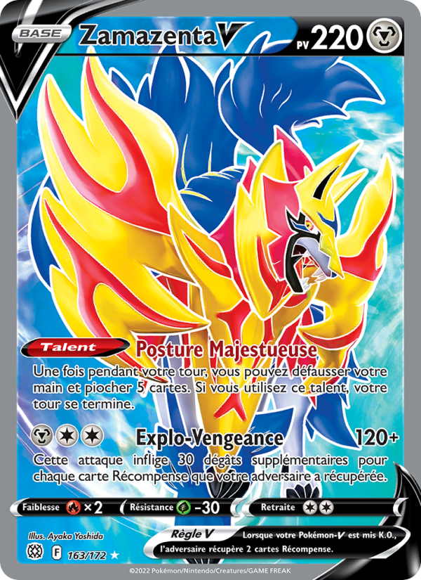 Zamazenta V 163 — Brilliant Stars (French Pokémon TCG card)