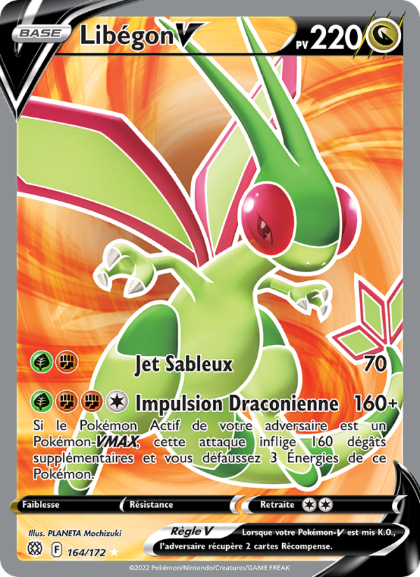 Libégon V 164 — Brilliant Stars (French Pokémon TCG card)