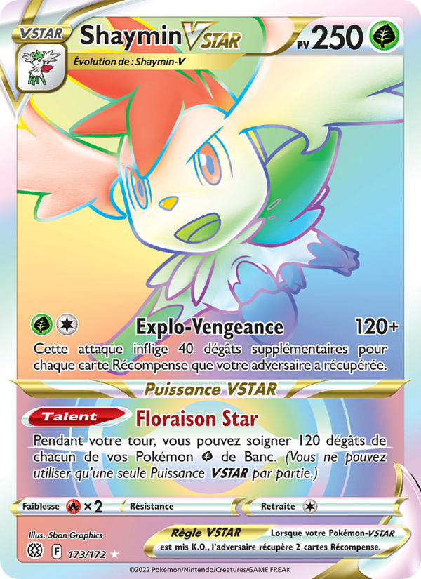 Shaymin VSTAR 173 — Brilliant Stars (French Pokémon TCG card)