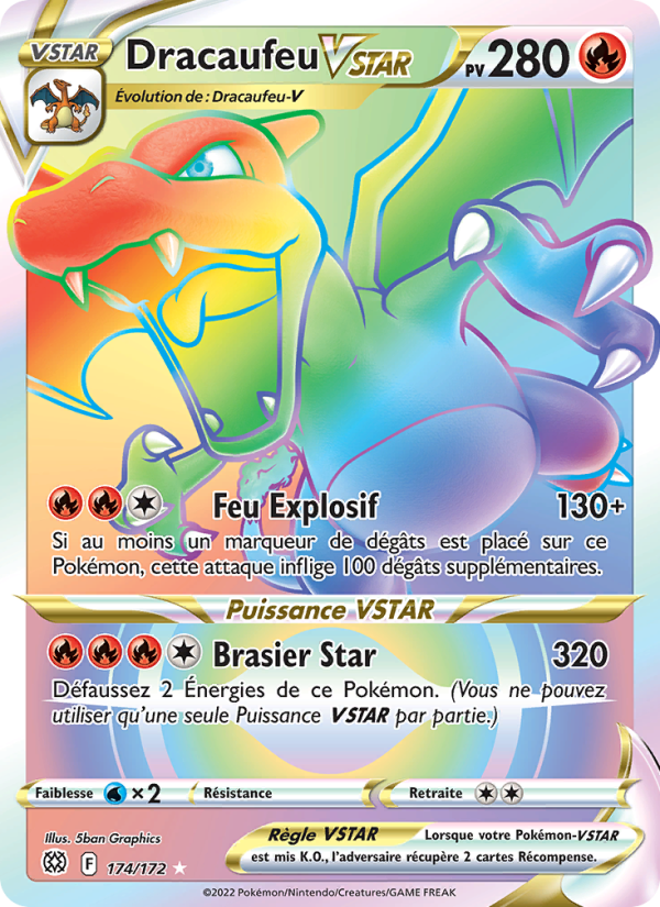 Dracaufeu VSTAR 174 — Brilliant Stars (French Pokémon TCG card)