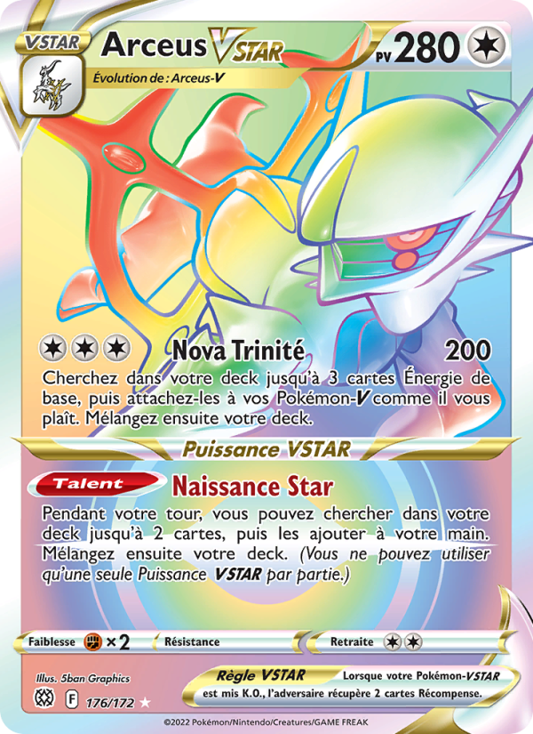 Arceus VSTAR 176 — Brilliant Stars (French Pokémon TCG card)