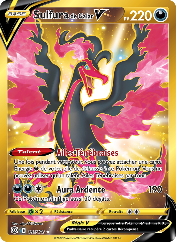 Sulfura de Galar V 183 — Brilliant Stars (French Pokémon TCG card)