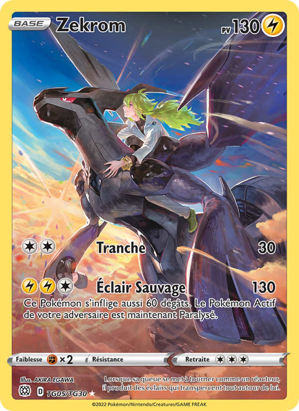 Zekrom TG05 — Brilliant Stars (French Pokémon TCG card)