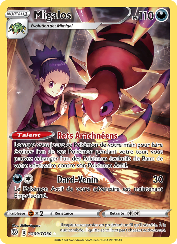 Migalos TG09 — Brilliant Stars (French Pokémon TCG card)