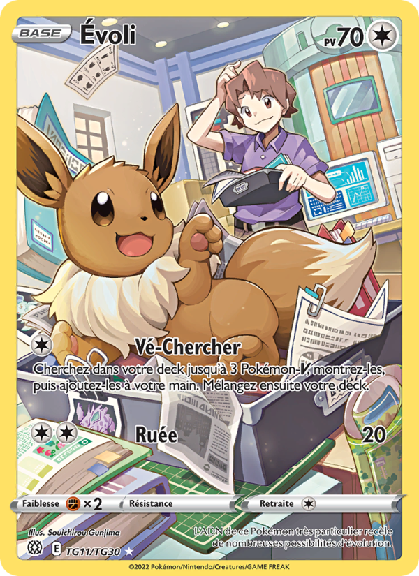 Évoli TG11 — Brilliant Stars (French Pokémon TCG card)