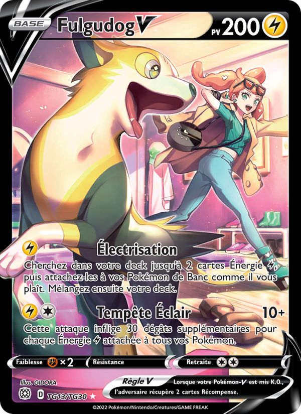 Fulgudog V TG13 — Brilliant Stars (French Pokémon TCG card)