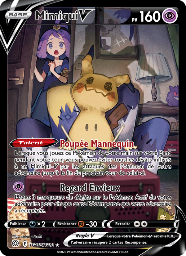 Mimiqui V TG16 — Brilliant Stars (French Pokémon TCG card)
