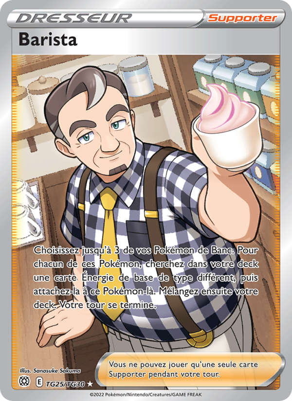 Barista TG25 — Brilliant Stars (French Pokémon TCG card)