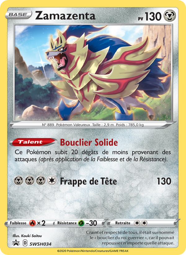 Zamazenta SWSH034 — Sword & Shield Promos (French Pokémon TCG card)
