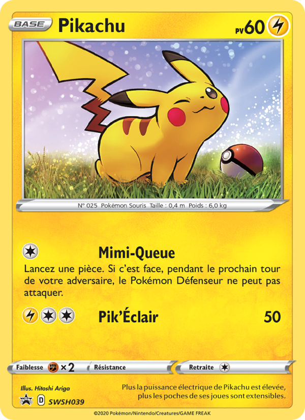 Pikachu SWSH039 — Sword & Shield Promos (French Pokémon TCG card)