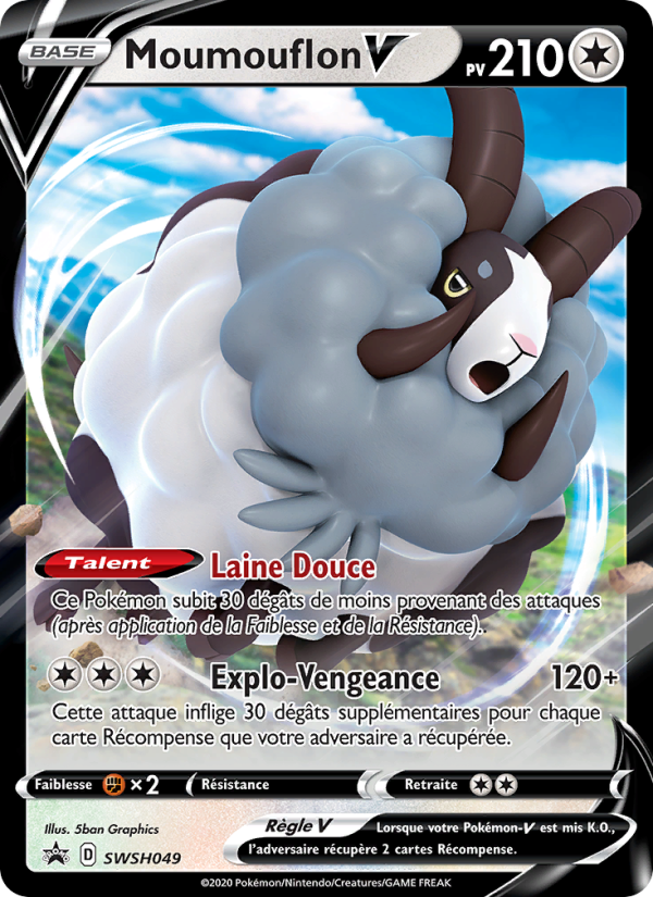 Moumouflon V SWSH049 — Sword & Shield Promos (French Pokémon TCG card)